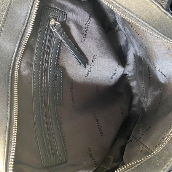NWOT Calvin Klein Millie Black Backpack Purse with Black and Brown Straps main image 4